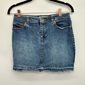 Vintage 1990's Old Navy Stretch Denim Mini Skirt Size 2